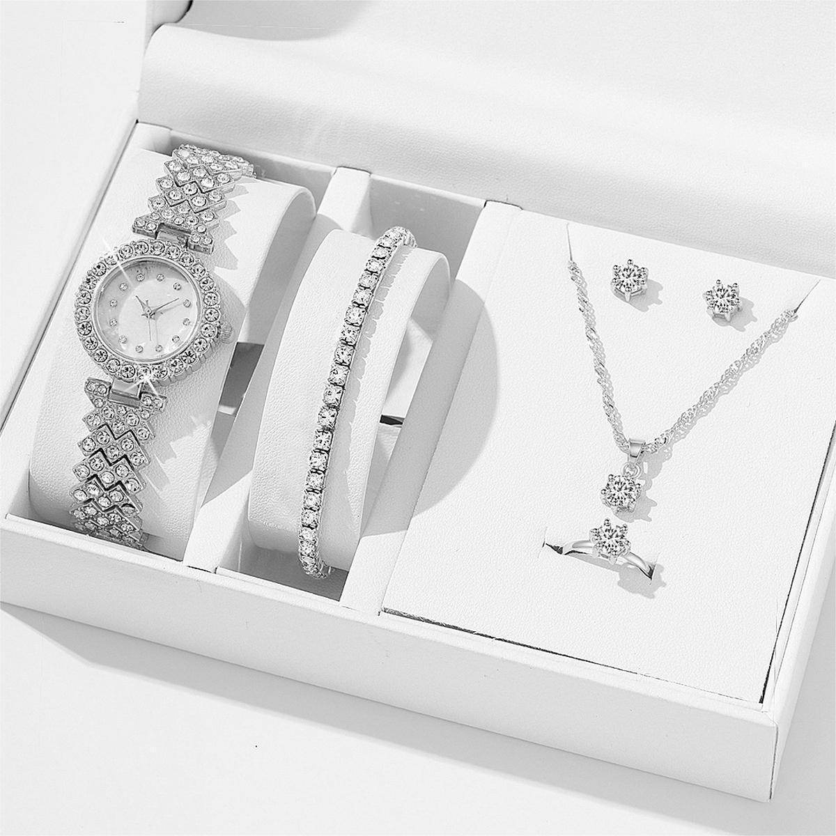 Elegant Women's Alloy Quartz Watch Set - Includes Jewelry: Watch & Accessories - Buy Center
