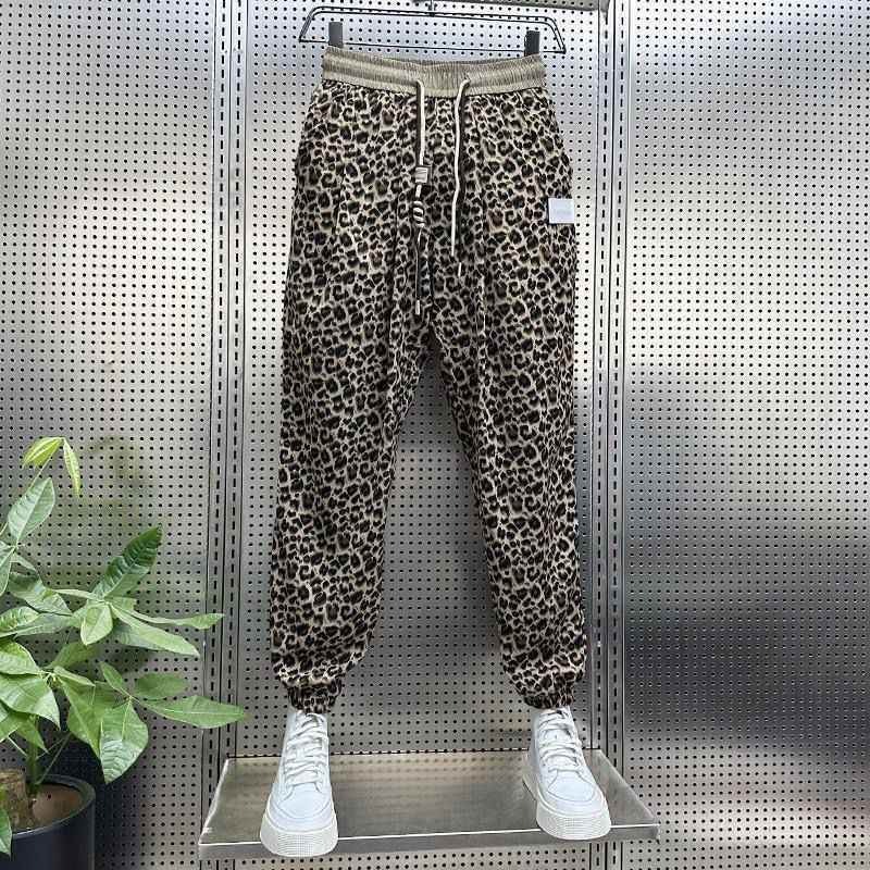 Men's Loose Leopard Print Trousers - Casual Harem Pants for All-day Comfort - Buy Center
