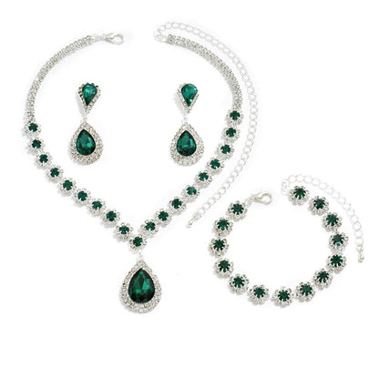 Buy Center Fashion Jewelry Set - Bridal Necklace, Earrings, and Bracelet - Buy Center