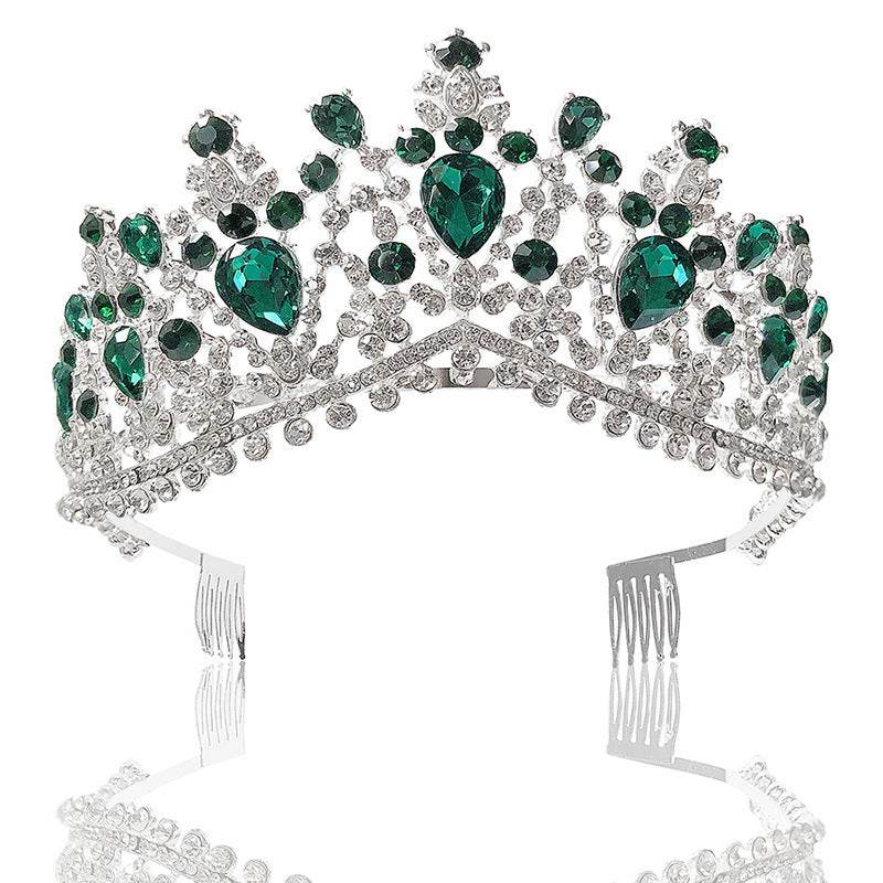 Baroque Rhinestone Bridal Crown - Elegant Headdress for Special Occasions - Buy Center