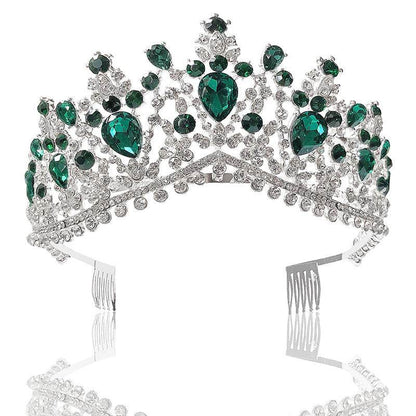 Baroque Rhinestone Bridal Crown - Elegant Headdress for Special Occasions - Buy Center