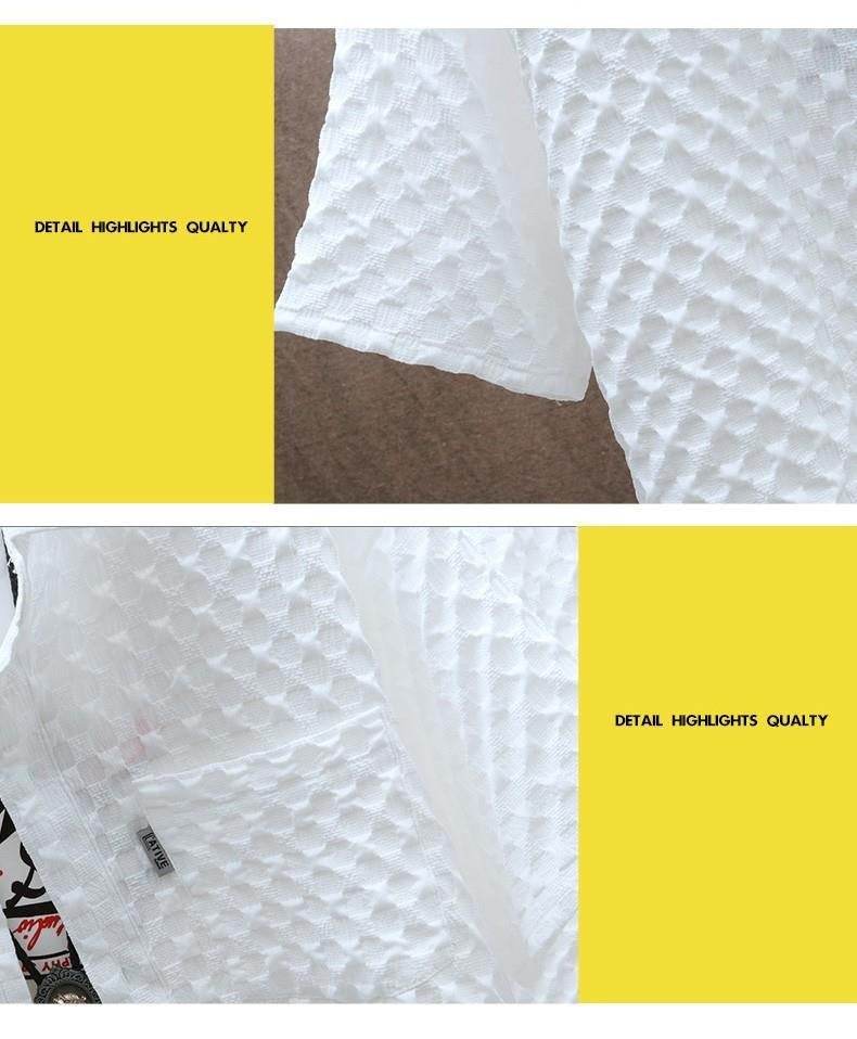 Buycenter Men's Casual Short-Sleeved Summer Suit - Loose Fit, Geometric Style - Buy Center