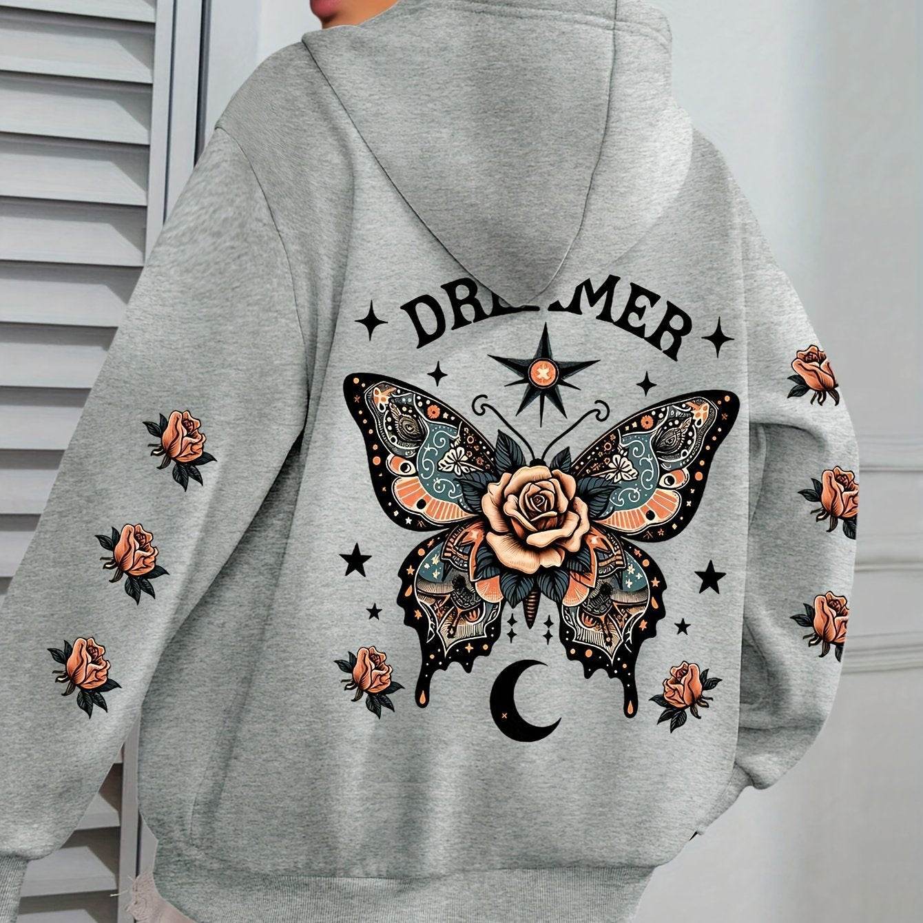 Women's Casual Letter Print Hoodie - Stylish Loose Fit & Drawstring - Buy Center