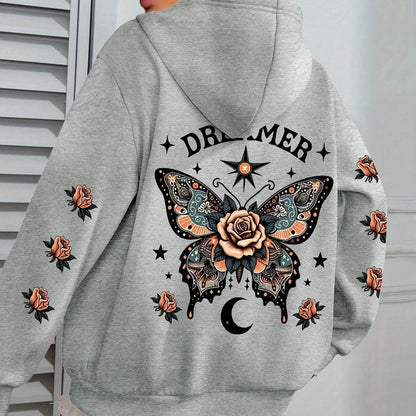 Women's Casual Letter Print Hoodie - Stylish Loose Fit & Drawstring - Buy Center