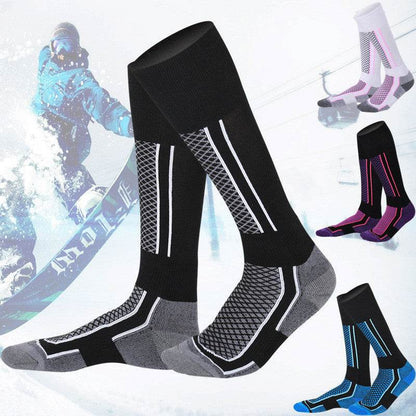 Thick Warm Athletic Socks - High Cylinder Striped Design for Comfort - Buy Center