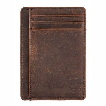 Men's Genuine Leather Anti-Theft Card Holder - Stylish & Secure Wallet - Buy Center