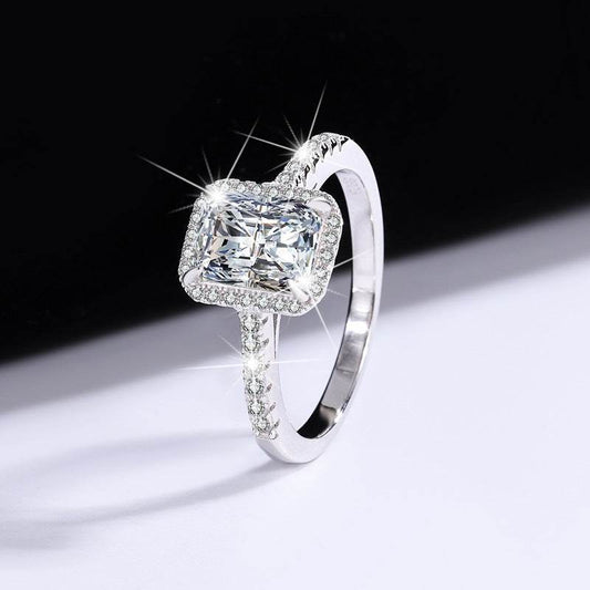 Women's Sterling Silver Moissanite Ring - Elegant Fairy Design for 2025 - Buy Center