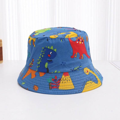 Cute Children's Printed Sunscreen Hat - Stylish Cotton Fedora for UV Protection - Buy Center