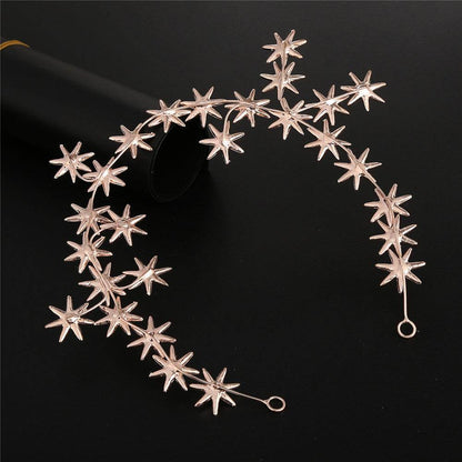 High-End Rhinestone Star Hair Accessories - Elegant Bridal Headdress 2025 - Buy Center
