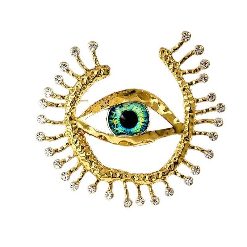 Retro Devil's Eye Brooch - Fashionable European & American Design Accessory - Buy Center