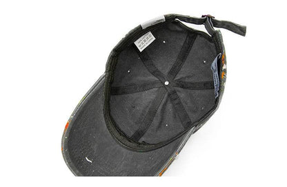 Buycenter Adjustable Hand-Splashed Baseball Cap - Curved Wide Brim - Buy Center