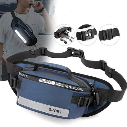 Reflective Waterproof Waist Bag for Men - Stylish Travel & Hiking Pack - Buy Center