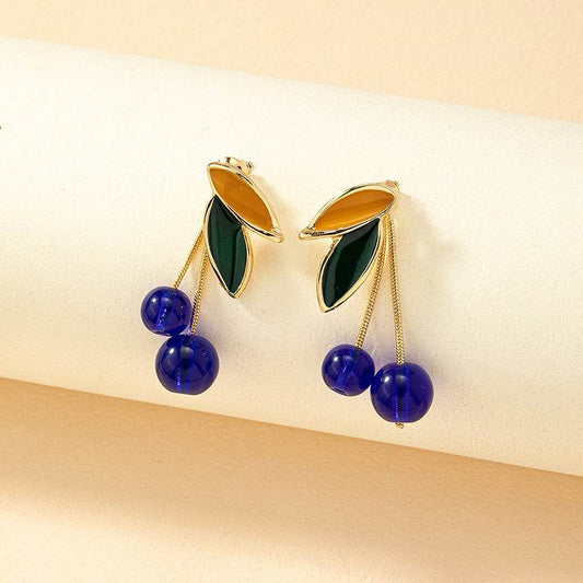 Trendy Cherry-Shaped Earrings - Stylish Alloy Design for Women 2025 - Buy Center