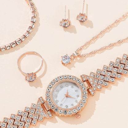 Elegant Women's Alloy Quartz Watch Set - Includes Jewelry: Watch & Accessories - Buy Center