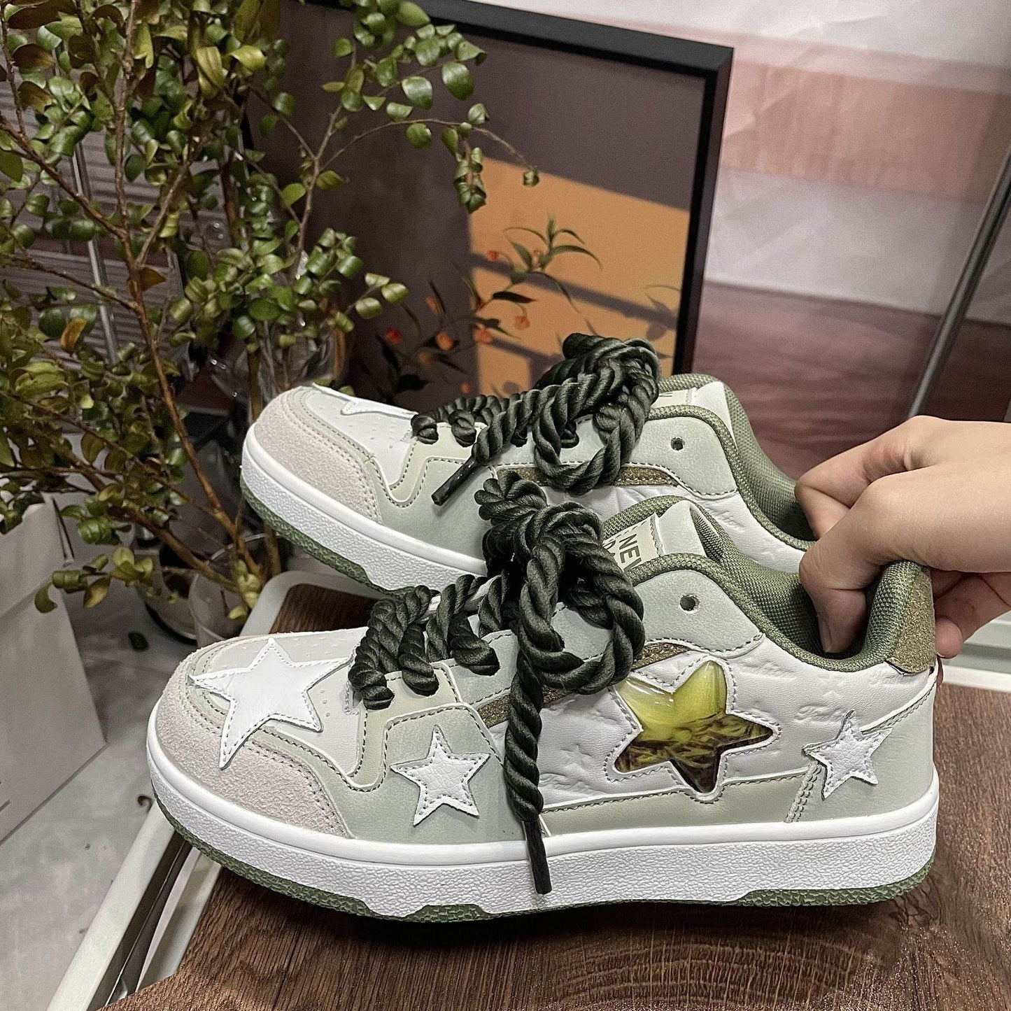 Casual Contrast Color White Shoes - Stylish Vulcanize Footwear 2025 - Buy Center