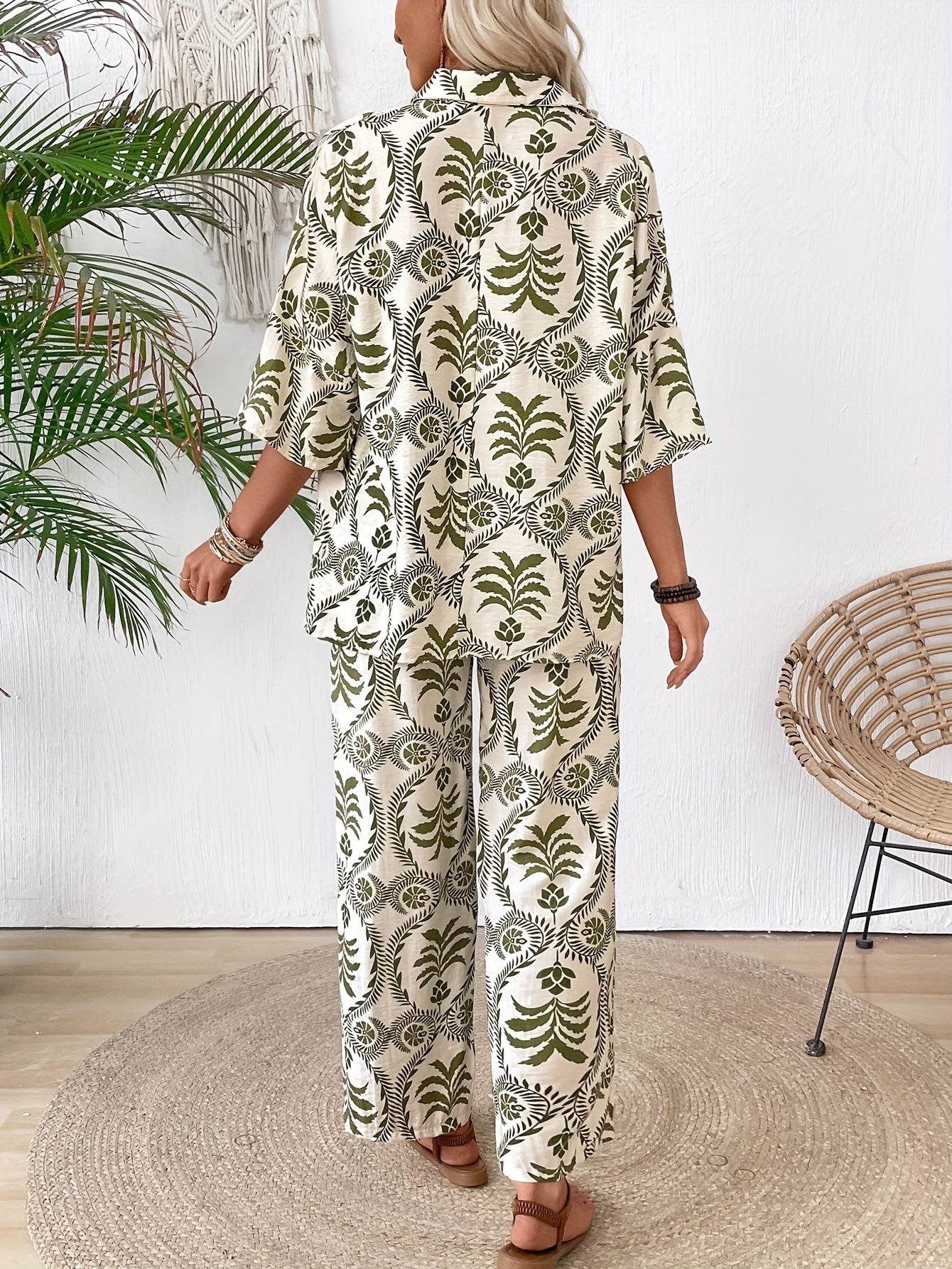 Women's Spring Summer Vacation Two-Piece Set - Tropical Style - Buy Center