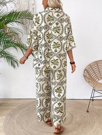 Women's Spring Summer Vacation Two-Piece Set - Tropical Style - Buy Center