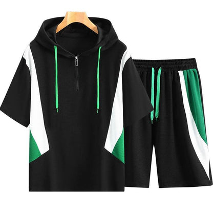 Trendy Summer Fat Man Suit for Men - Loose Fit Shorts & T-Shirt Set - Buy Center