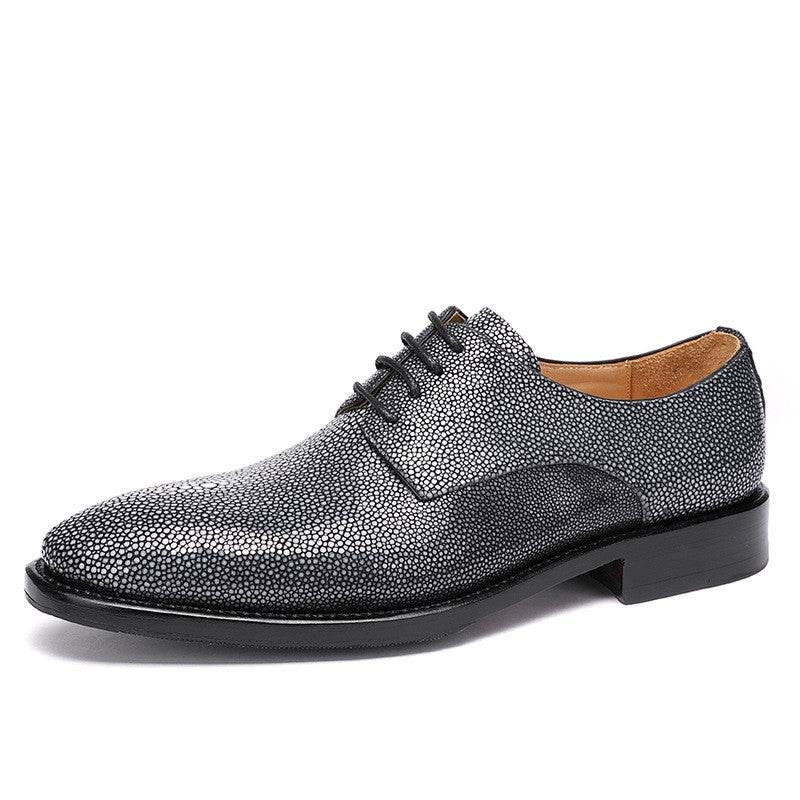 Buycenter Pearl Fish Skin Men's Formal Shoes - Stylish Low Heel Design - Buy Center
