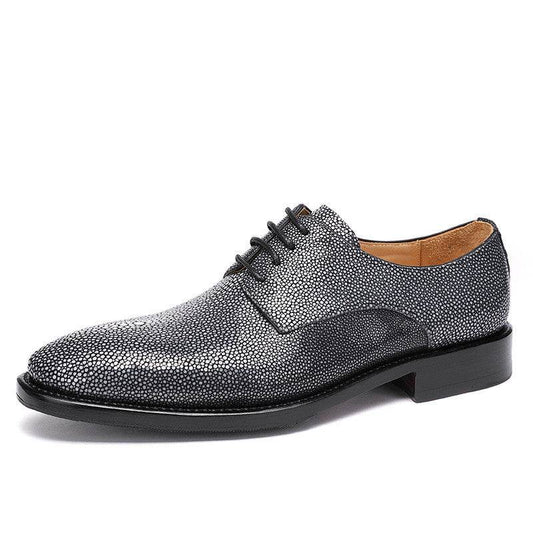 Buycenter Pearl Fish Skin Men's Formal Shoes - Stylish Low Heel Design - Buy Center
