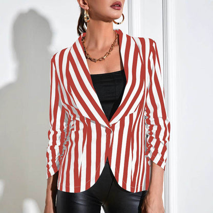 Buycenter Cropped Casual Jacket - Slim Fit 3/4 Sleeve Fashion - Buy Center