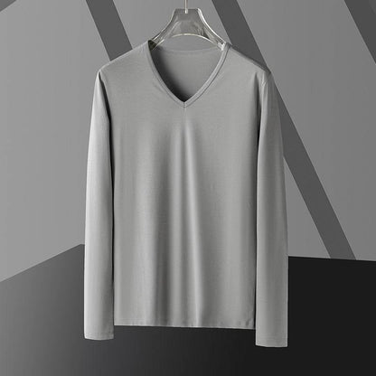 Men's Slim Fit Long Sleeve Modal Top - Stylish Autumn Essentials - Buy Center