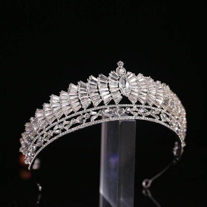 Elegant Japanese Korean Wedding Crown - Rhinestone Alloy Hair Jewelry - Buy Center