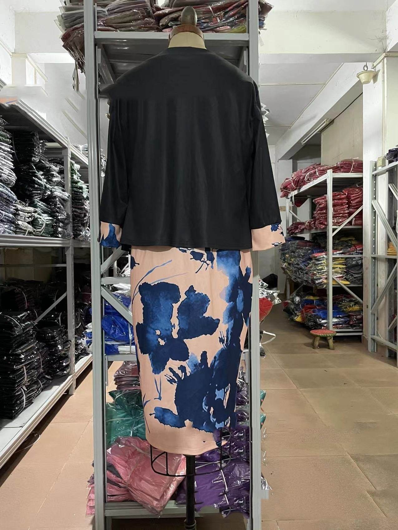 Buycenter Two-Piece Women's Jumpsuit - Three-Quarter Sleeve & Large Size - Buy Center