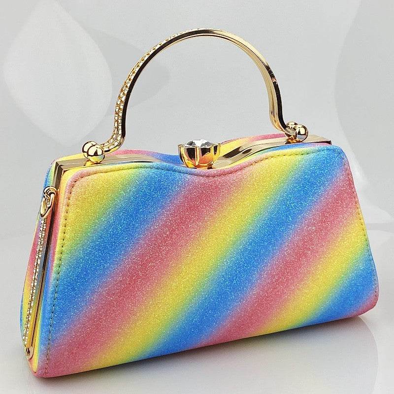 Buycenter Women's Shiny Banquet Clutch - Elegant Square Design in Multiple Colors - Buy Center