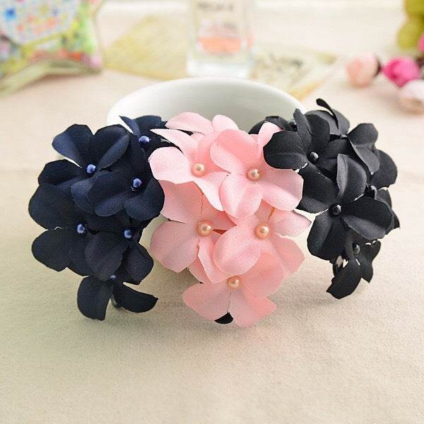 Vintage Handmade Flower Hair Accessories - Six Stylish Fabric Pins for Women - Buy Center
