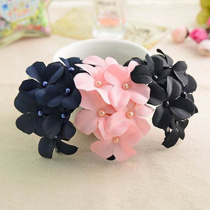 Vintage Handmade Flower Hair Accessories - Six Stylish Fabric Pins for Women - Buy Center