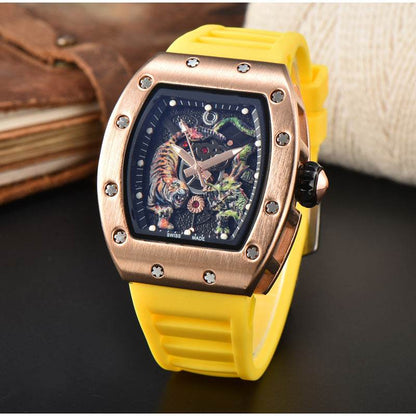 Buy Center Dragon Tiger Quartz Watch - Stylish Alloy Male Timepiece - Buy Center