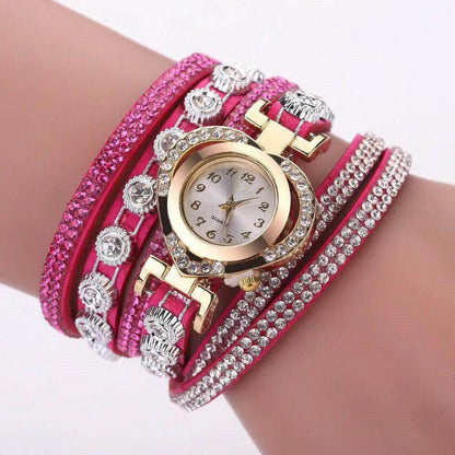 Buy Center Heart Shape Bracelet Watch - Multi-Color Diamond Dial for Women - Buy Center
