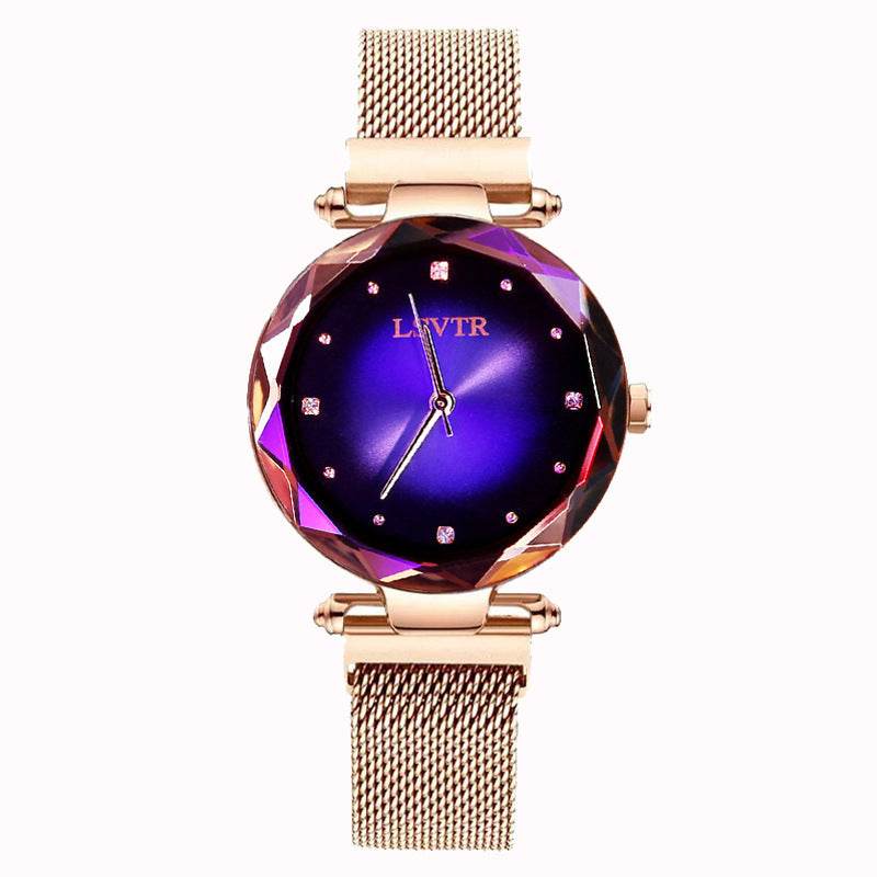 Women's Starry Quartz Watch - Sleek 8mm Lazy Magnet Strap, Stylish Design - Buy Center