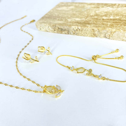Buy Center Elegant Tulip Necklace Set - Fashion Jewelry for All - Buy Center