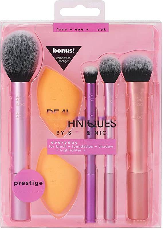 New REAL T 5pcs Makeup Brush Set - Ultra-Soft Tools for Flawless Looks - Buy Center
