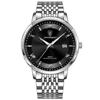 Men's Waterproof Quartz Watch - Luminous Display & Calendar Function - Buy Center