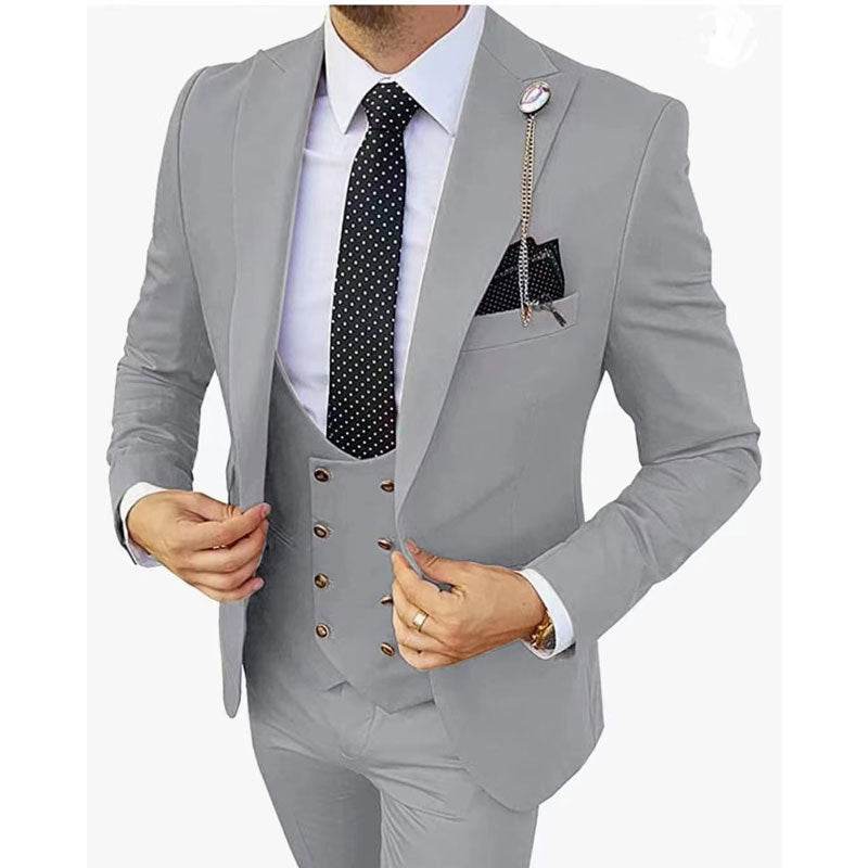 Stylish Men's Three Piece Suit - Lightweight Cotton for Any Occasion - Buy Center