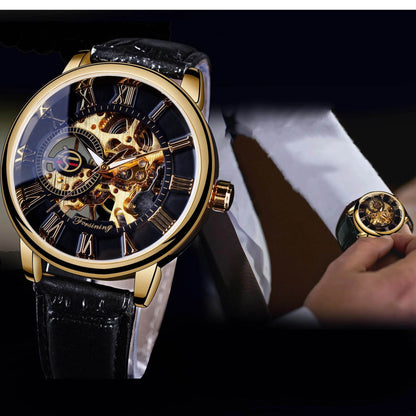 Buycenter Waterproof Mechanical Watch - Hollow Design for Men, 2025 Style - Buy Center