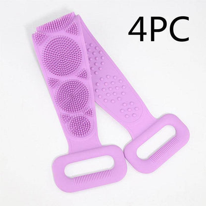 Premium Bath Towel Silicone Rubbing Back Towel - Double-Sided Comfort - Buy Center