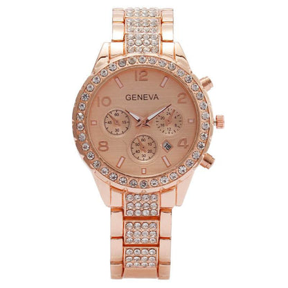 Women's Diamond Digital Quartz Watch - Stylish Three Eyes Sports - 2025 - Buy Center