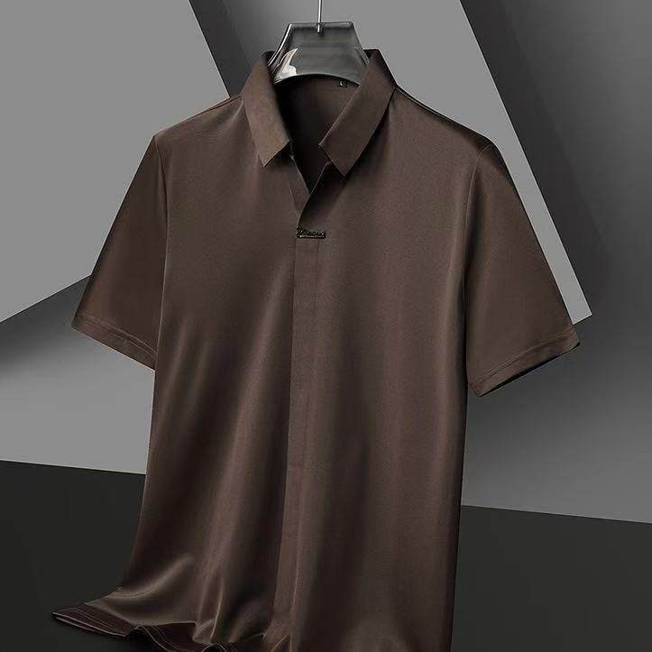 Summer High-Grade T-Shirt - Loose Elastic Polo for Business Casual Style - Buy Center