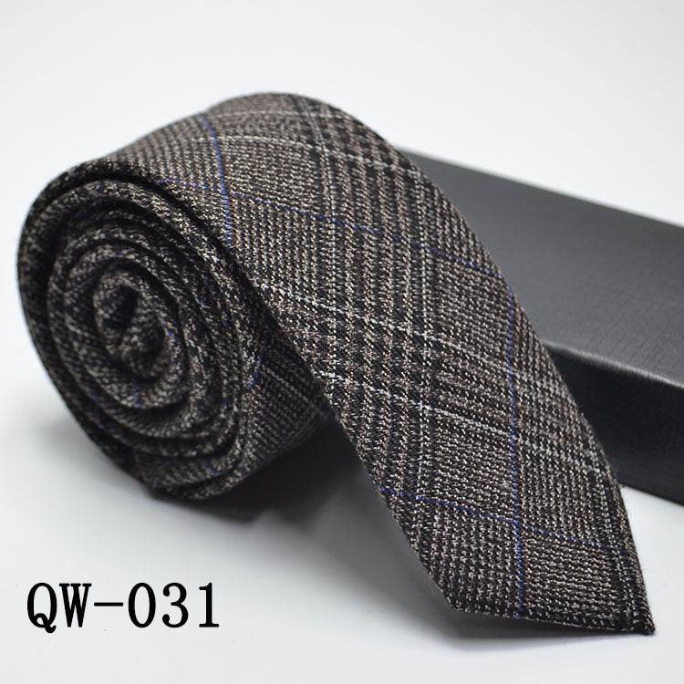 Elegant Men's Super Narrow Bow Tie - Trendy Wool-like Cotton Stripes - Buy Center