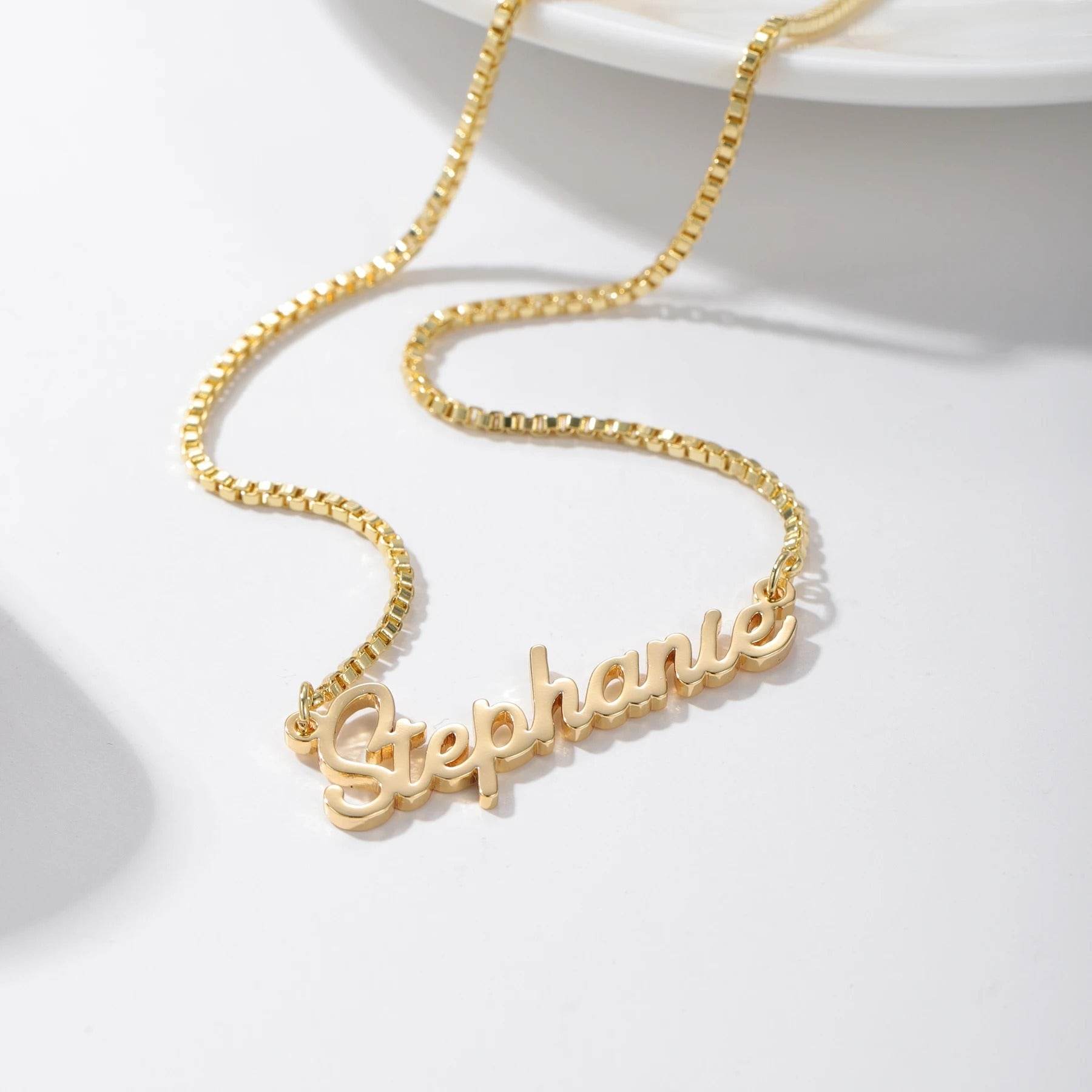 Personalized Name Necklace - Custom Stainless Steel Jewelry in Gold/Silver/Rose Gold - Buy Center