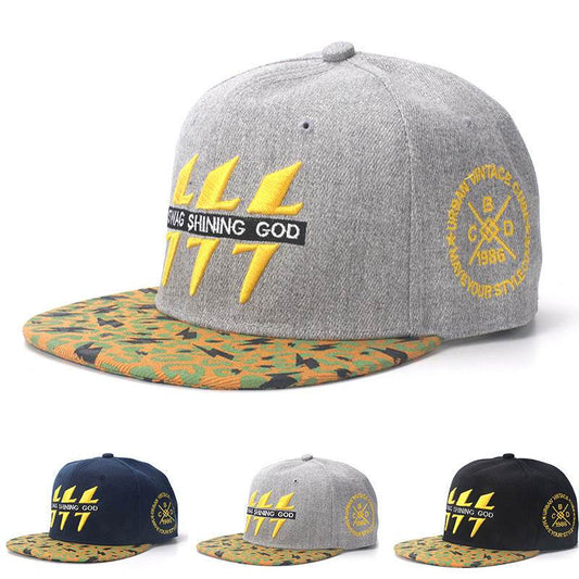 Buycenter Embroidered Lightning Visor Cap - Unisex Hip Hop Style - Buy Center