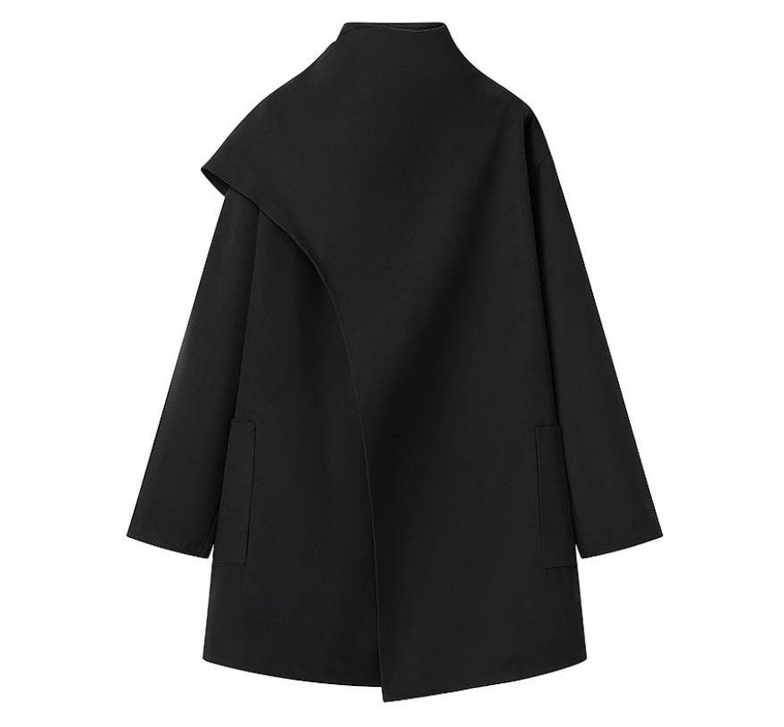 Women's Milky White Woolen Coat - Stylish & Comfortable Basic Jacket - Buy Center