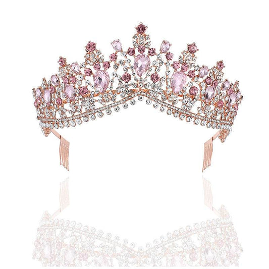 Baroque Rhinestone Bridal Crown - Elegant Headdress for Special Occasions - Buy Center