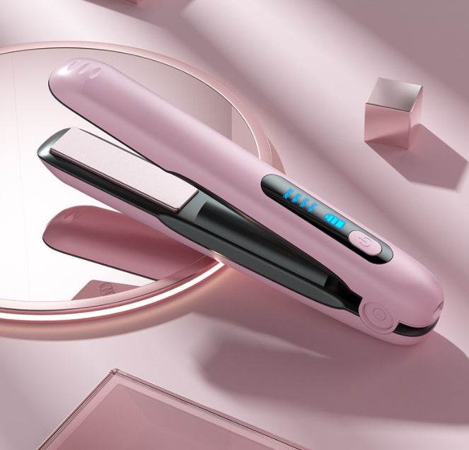 Portable USB Rechargeable Hair Straightener & Curler - 2-in-1 Styling Tool - Buy Center