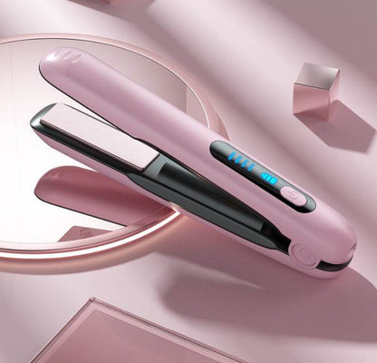 Portable USB Rechargeable Hair Straightener & Curler - 2-in-1 Styling Tool - Buy Center