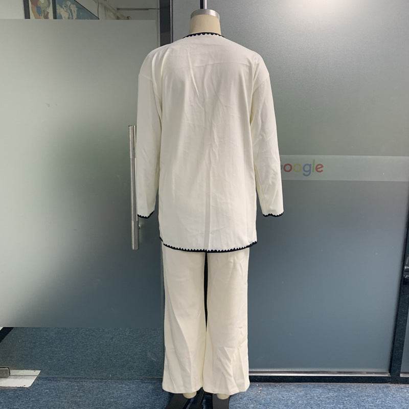 Buycenter Women's Casual Two-Piece Suit Set - Loose Fit, Solid Color - Buy Center